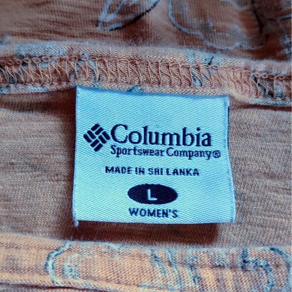 Columbia Top Multicolor Womens Size Large 3/4 Sleeve Knit Floral - Picture 7 of 7